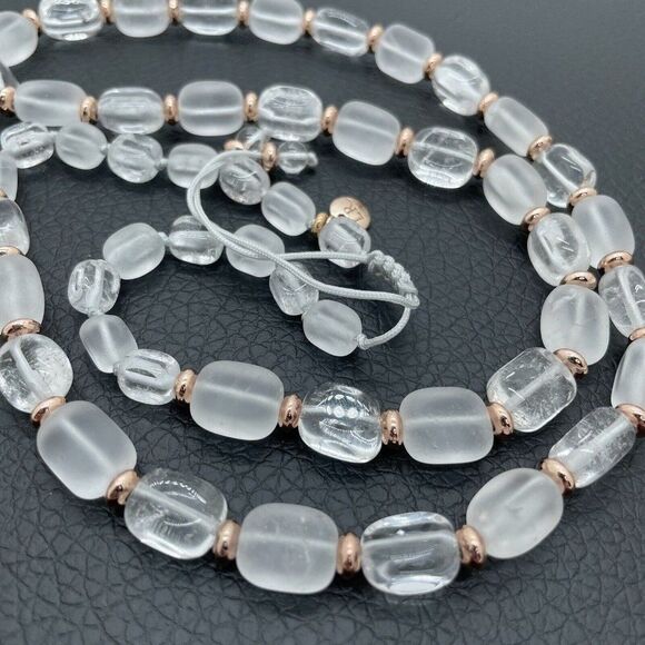 QVC Lola Rose Islington Clear Rock Crystal Necklace & Bracelet Set Adjustable - Picture 4 of 10